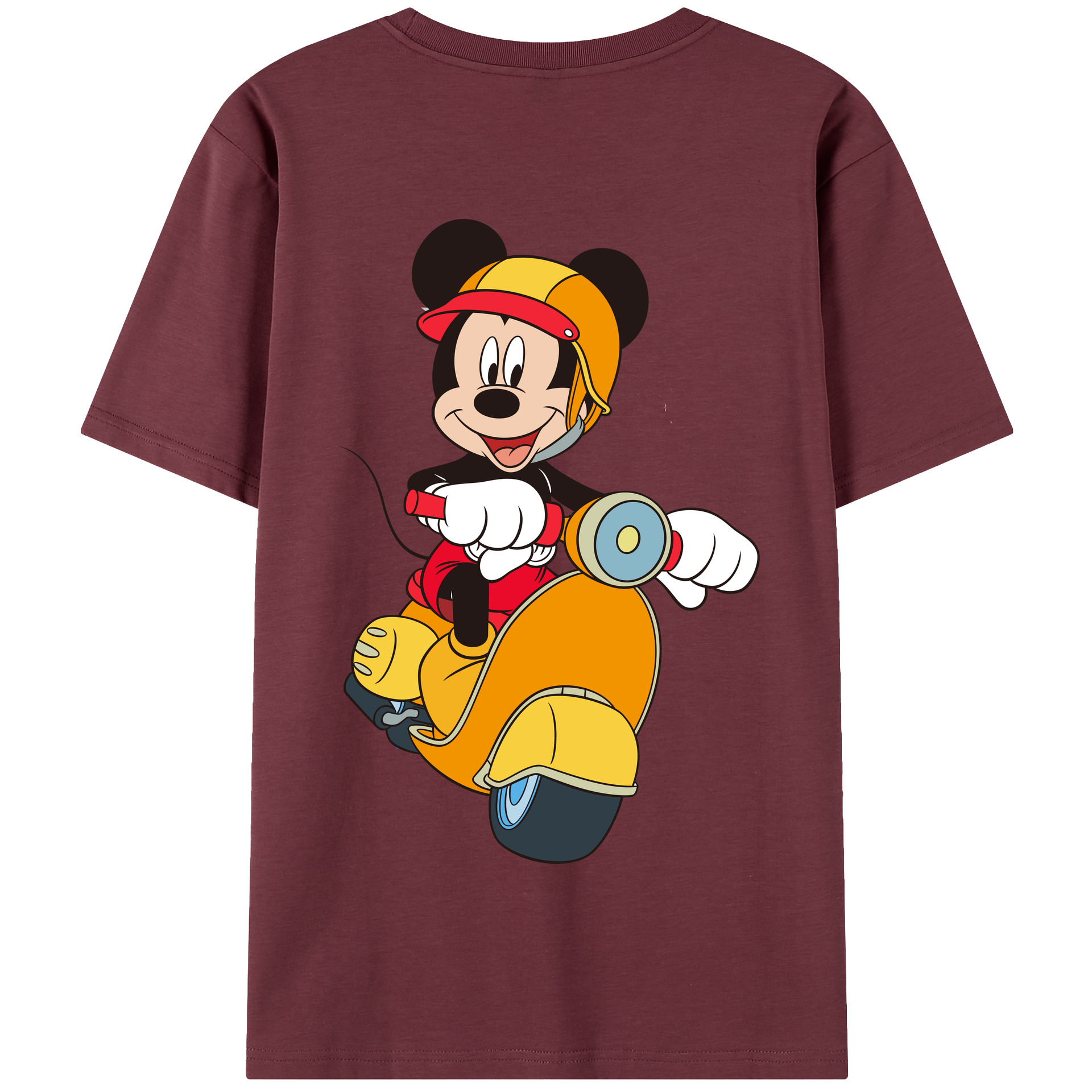 （画像用） ミッキーマウス Mickey Mouse 綿100％半袖Tシャツ（背面プリント）